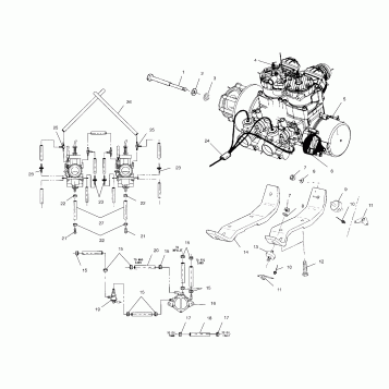 ENGINE MOUNTING - 099NX4CS (4953455345C006)