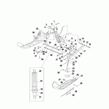 FRONT SUSPENSION and SKI - S00SD5BS (4953885388b001)