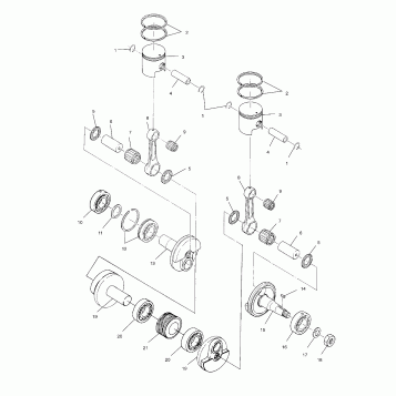 PISTON and CRANKSHAFT - S00LB4AS (4953895389c002)