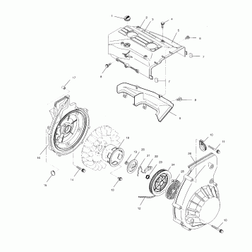 BLOWER HOUSING and RECOIL STARTER - S00LB4AS (4953895389c003)