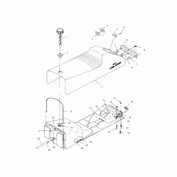 SEAT and GAS TANK - S00SB6AS (4953935393a006)