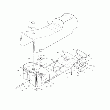 SEAT and GAS TANK - S00ST4BS (4953945394a006)