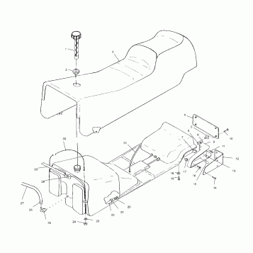 SEAT and GAS TANK - S00ST5BS (4953965396A006)