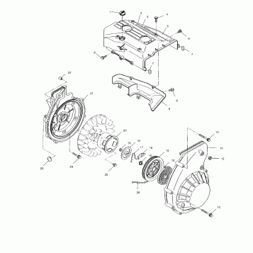 BLOWER HOUSING & RECOIL STARTER - S00SR5BS (4953985398c007)