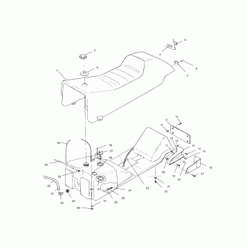 SEAT and GAS TANK - S00SB8AS (4954015401a006)
