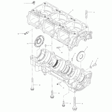 CRANKCASE - S00SB8AS (4954015401c008)
