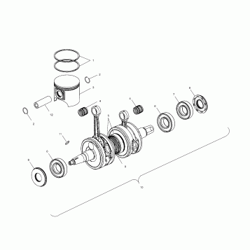 PISTON and CRANKSHAFT - S00SP5CS (4954035403c011)