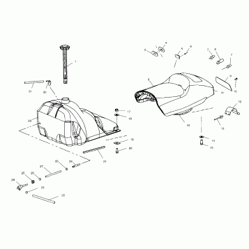 SEAT AND GAS TANK - S00SP6ES (4954045404a006)