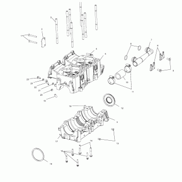 CRANKCASE - S00SD6DS (4954055405C007)