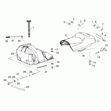SEAT AND GAS TANK - S00SP7AS (4954075407a006)