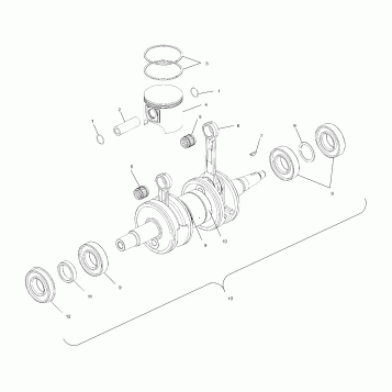 PISTON and CRANKSHAFT - S00SD7AS (4954085408C009)