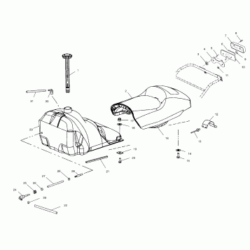 SEAT AND GAS TANK - S00SR7ASA (4954105410a006)
