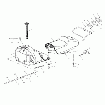 SEAT AND GAS TANK - S00SR8BSA (4954115411A006)