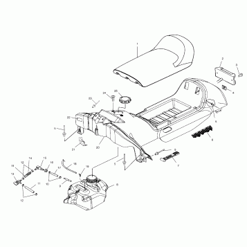 SEAT and GAS TANK - S00WB1AS (4956195619A006)