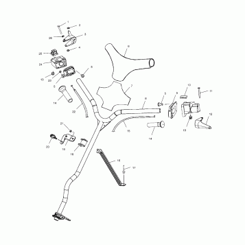 HANDLEBAR and CONTROLS - S00WB1AS (4956195619A011)