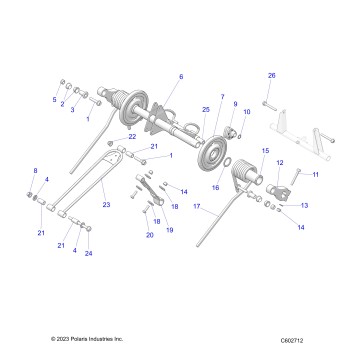 SUSPENSION, TORQUE ARM, REAR - S25AJE6RSN/6RSP (C602712)