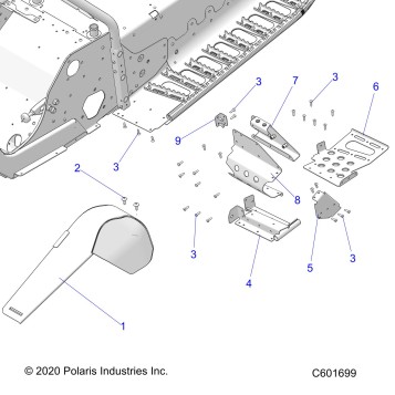 CHASSIS, FOOTREST-LH and CLUTCH GUARD - S26MDX6DSA (C601699)