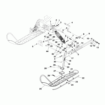 FRONT SUSPENSION and SKI - S00LT3AS (4958075807a013)