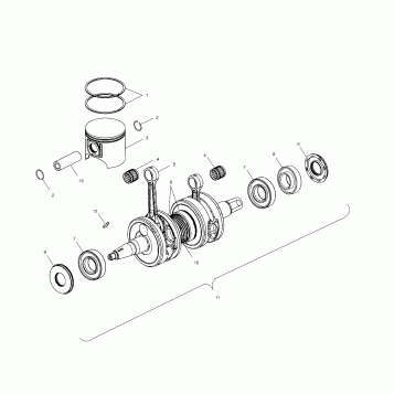 PISTON and CRANKSHAFT - S00NP6ES (4958115811C013)