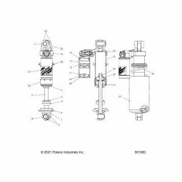 SUSPENSION, SHOCK, FRONT TRACK - S25TKL9BS (601983)