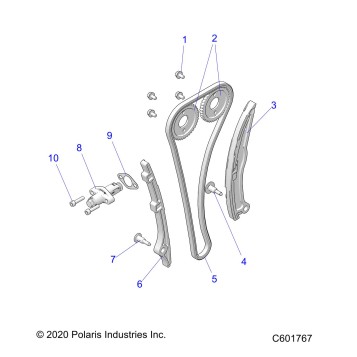 ENGINE, CAMCHAIN, SPROCKETS AND TENSIONER - S26TDE9FS (C601767)