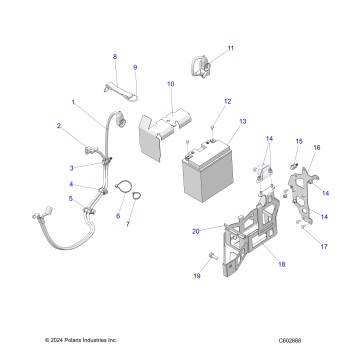 ELECTRICAL, E.S. BATTERY/BOX and CABLES - S26TGG8MS E.S. OPTION (C602888)