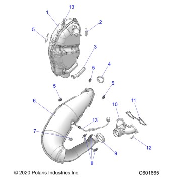 ENGINE, EXHAUST - S23TKV6RS (C601665)