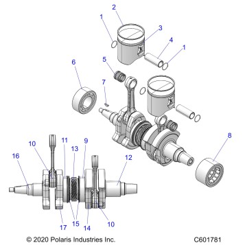 ENGINE, PISTON and CRANKSHAFT - S23TKV6RS (C601781)