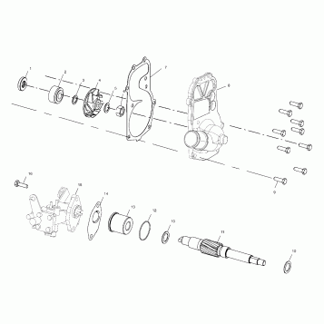WATER PUMP/OIL PUMP - S00ST6ES (4954135413C012)