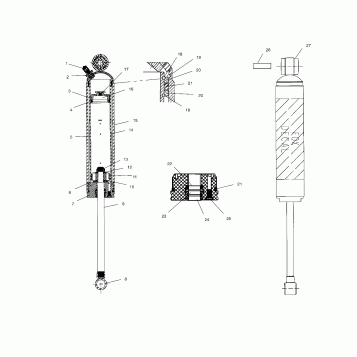 FOX SHOCK - REAR TRACK - S02NB4BS (4970397039B011)
