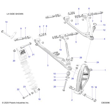 SUSPENSION, CONTROL ARMS, SPINDLE, AND SHOCK MNTG., ESCAPE - S26TLR8RS (C603096)