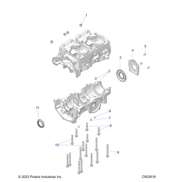 ENGINE, CRANKCASE - S26MDX6DSA (C602618)