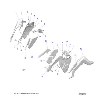 BODY, SIDE PANELS AND TRIM - S25TLP6RS (C602650)