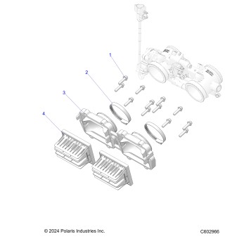 ENGINE, REED VALVE and THROTTLE BODY ADAPTOR - S25TDL6LSA (C602966)