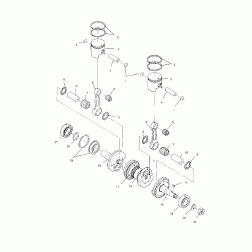 PISTON and CRANKSHAFT - S02ND4BS (4970417041C008)