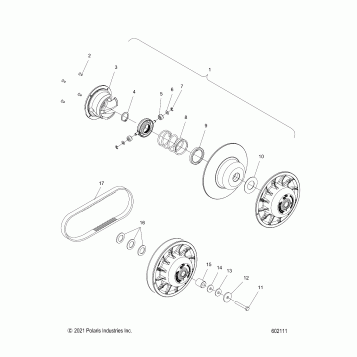 DRIVE TRAIN, CLUTCH, SECONDARY - S23TFM8MS (602111)