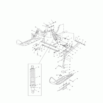 FRONT SUSPENSION and SKI - S02ST5BS (4968226822B001)