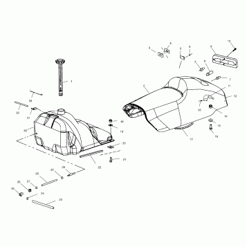 SEAT AND GAS TANK - S02NB5BS (4968256825A004)
