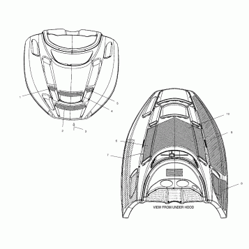 HOOD FOAM/FOIL - S02NB5BS (4968256825A010)