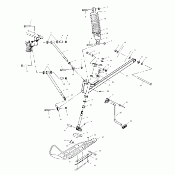 FRONT SUSPENSION and SKI - S02NB5BS (4968256825A013)