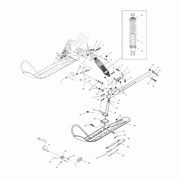 FRONT SUSPENSION and SKI - S02LD3AS (4968406840A13)