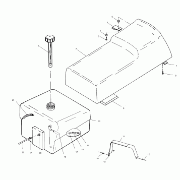SEAT and GAS TANK - S02SU4BS/BE (4968476847A04)