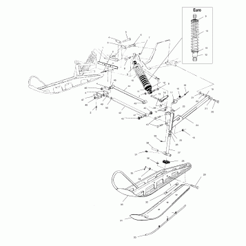 FRONT SUSPENSION and SKI - S02SU4BS/BE (4968476847A13)