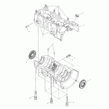 CRANKCASE - S02SU4BS/BE (4968476847C06)