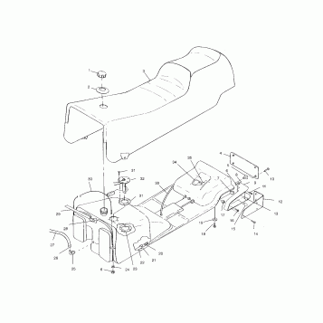 SEAT and GAS TANK - S02ST6ES/S02ST6ESA (4968596859A04)