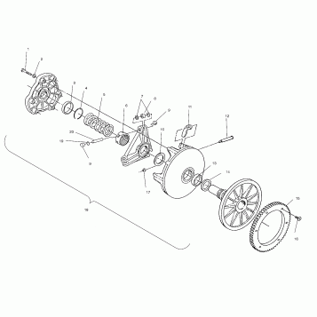 DRIVE CLUTCH - S02ST6ES/S02ST6ESA (4968596859B14)
