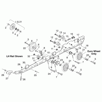 RAIL MOUNTING (SUSPENSION) - S02SU5BS/S02SD5BE (4968706870B006)