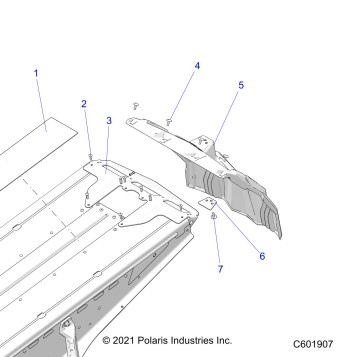 CHASSIS, REAR CLOSEOFF AND SNOWFLAP - S26TLF6RSL (C601898)