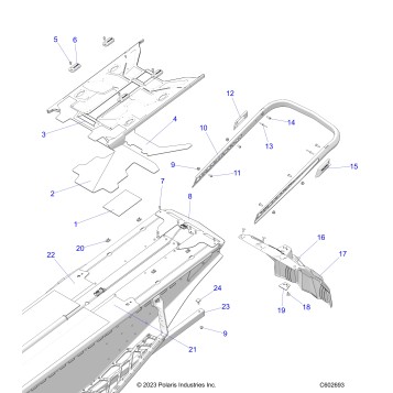 BODY, BUMPER, REAR, CLOSEOFF, TUNNEL COVER - S23TDP9FS (C602693)