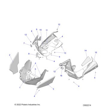 BODY, NOSEPAN ASM./FENDERS - S23TKV8MS (C602214)